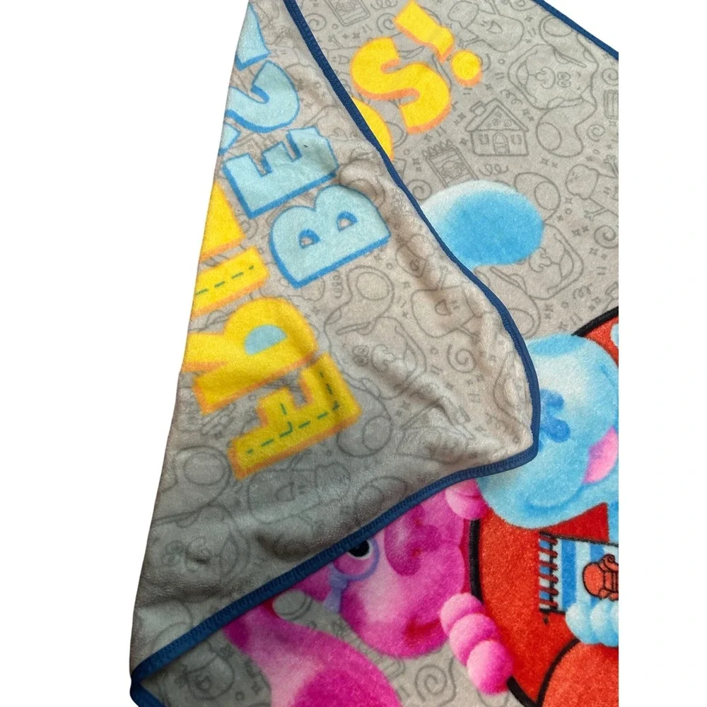 Nickelodeon Blues Clues & You Best Friends Fleece Throw Blanket Blue Magenta